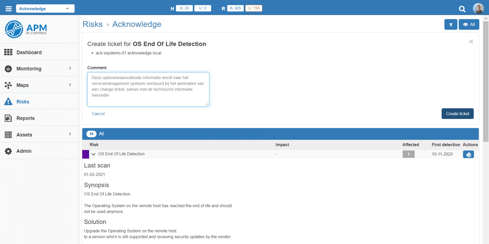 Riskmodule in APM